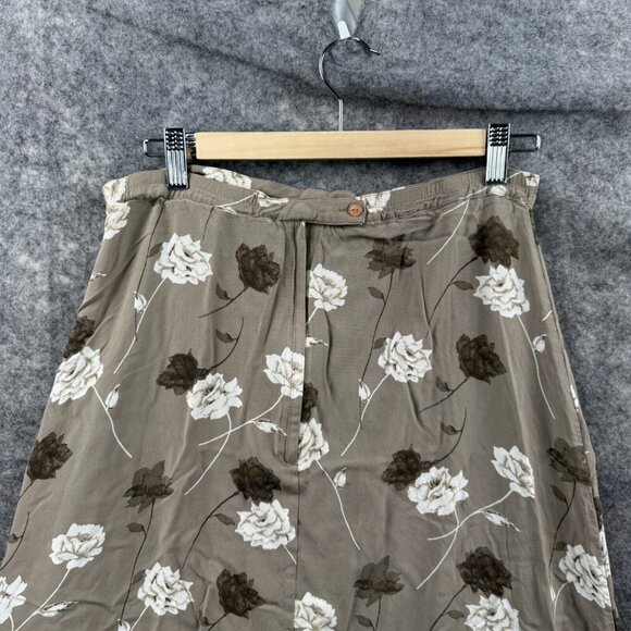 Christopher & Banks Skirt Womens M Beige Floral Maxi VTG 90s 1999 Y2K Modest - Picture 5 of 10